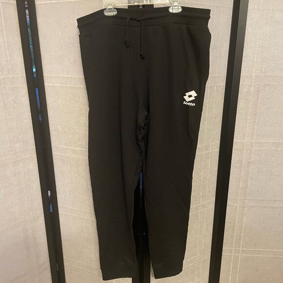Lotto Smart 2 Men's Athletic Black Sweat Pants - Picture 1 of 7